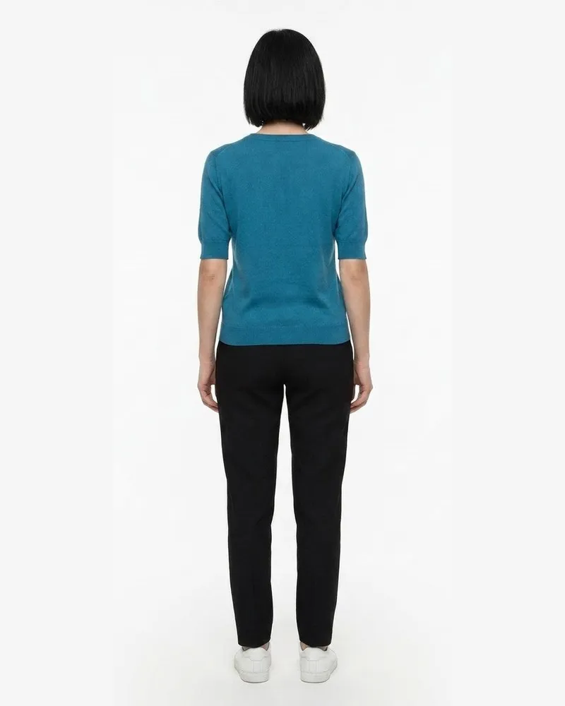 Dolce & Gabbana Silk Crewneck Sweater — Blue Blue