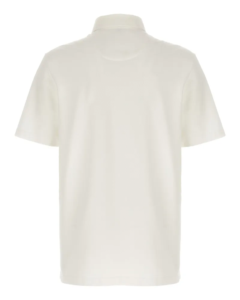 Brioni Men's White Cotton Polo Shirt White