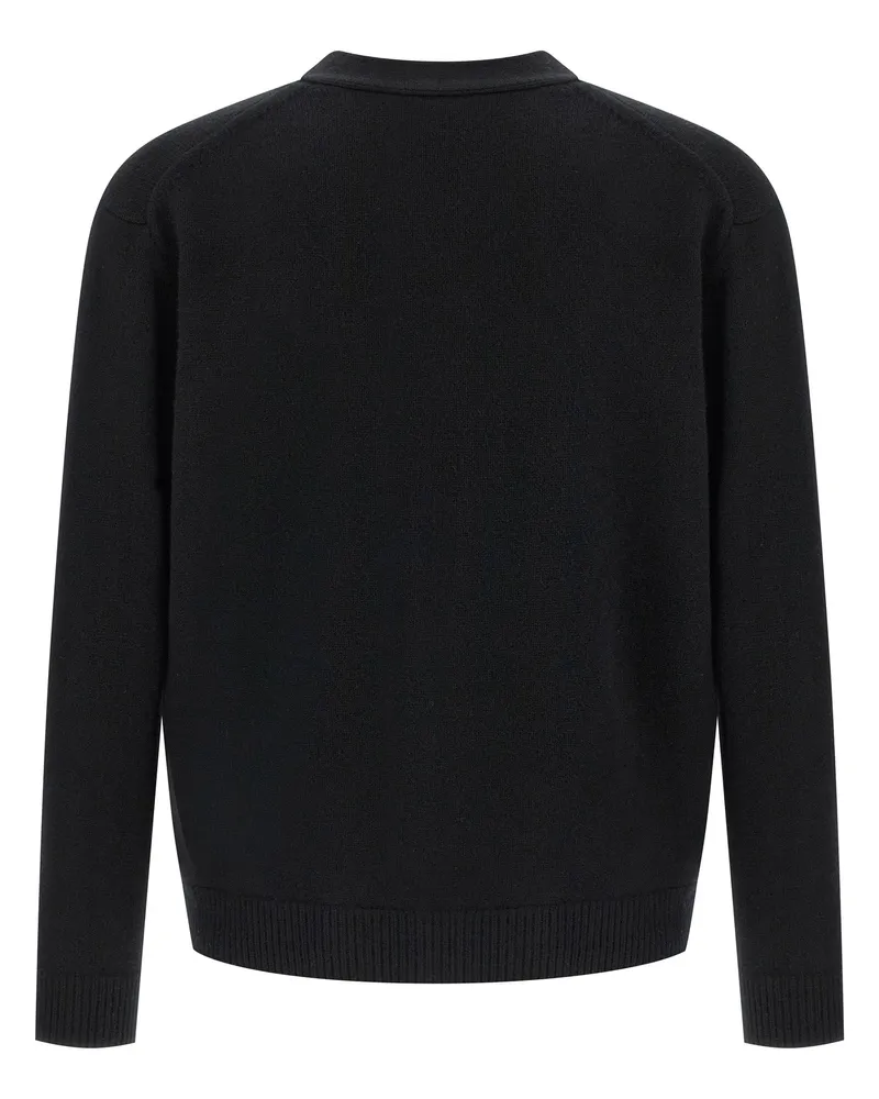 Kitsuné Men's Black Merino Wool Cardigan Clothing Black