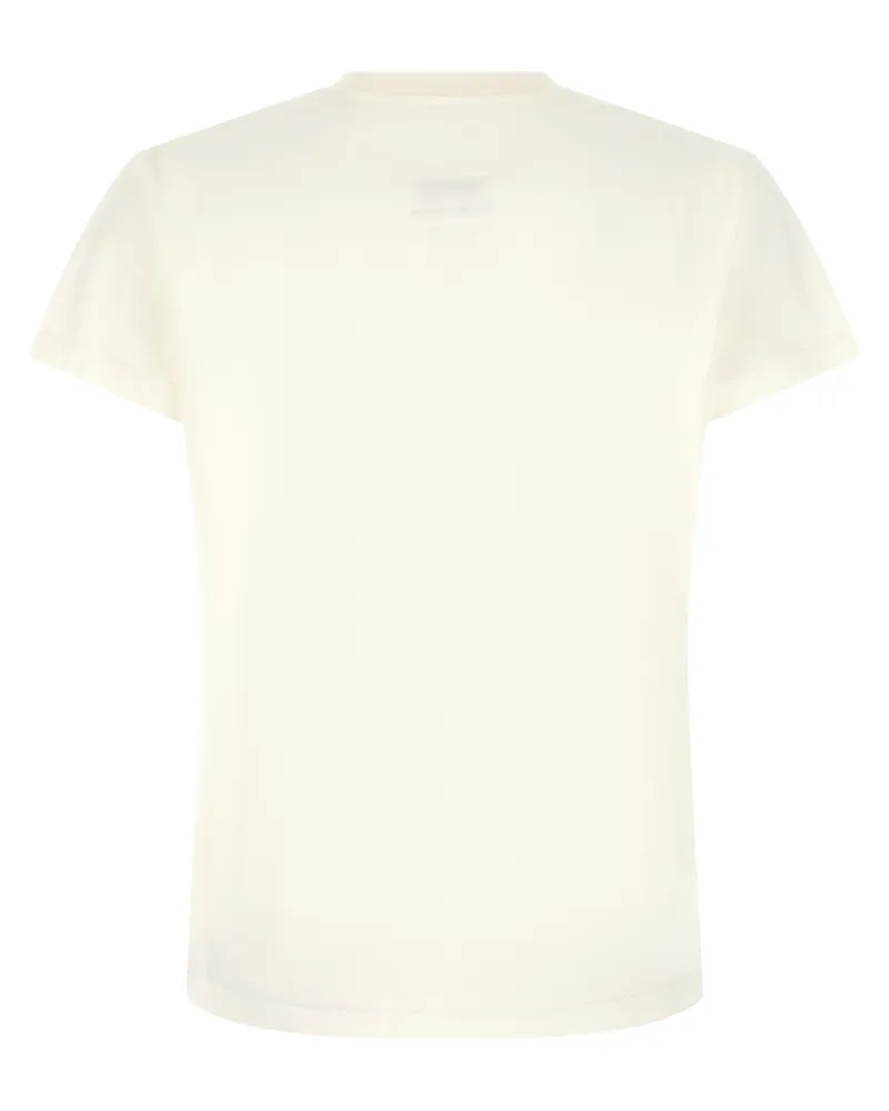 Maison Margiela Logo-Patch Cotton T-shirt — white Cream