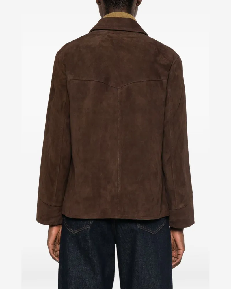 Tory Burch Suede Jacket — Brown Brown