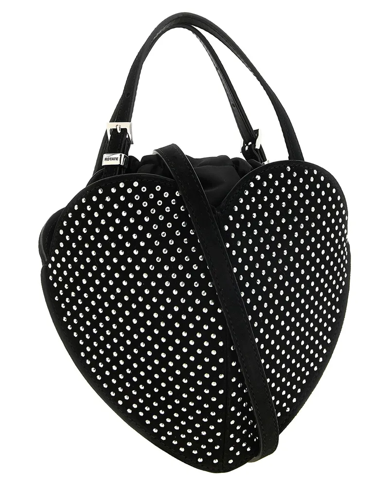 ROTATE Birger Christensen Heart Top Handle Bag — Black Black