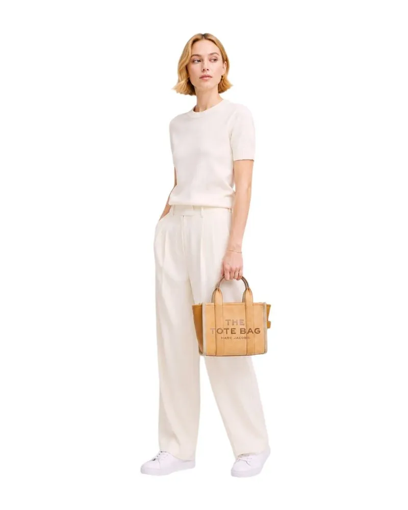 Marc Jacobs Women's Tote Bag Beige Suede Cow Leather - Tote-Bags Beige