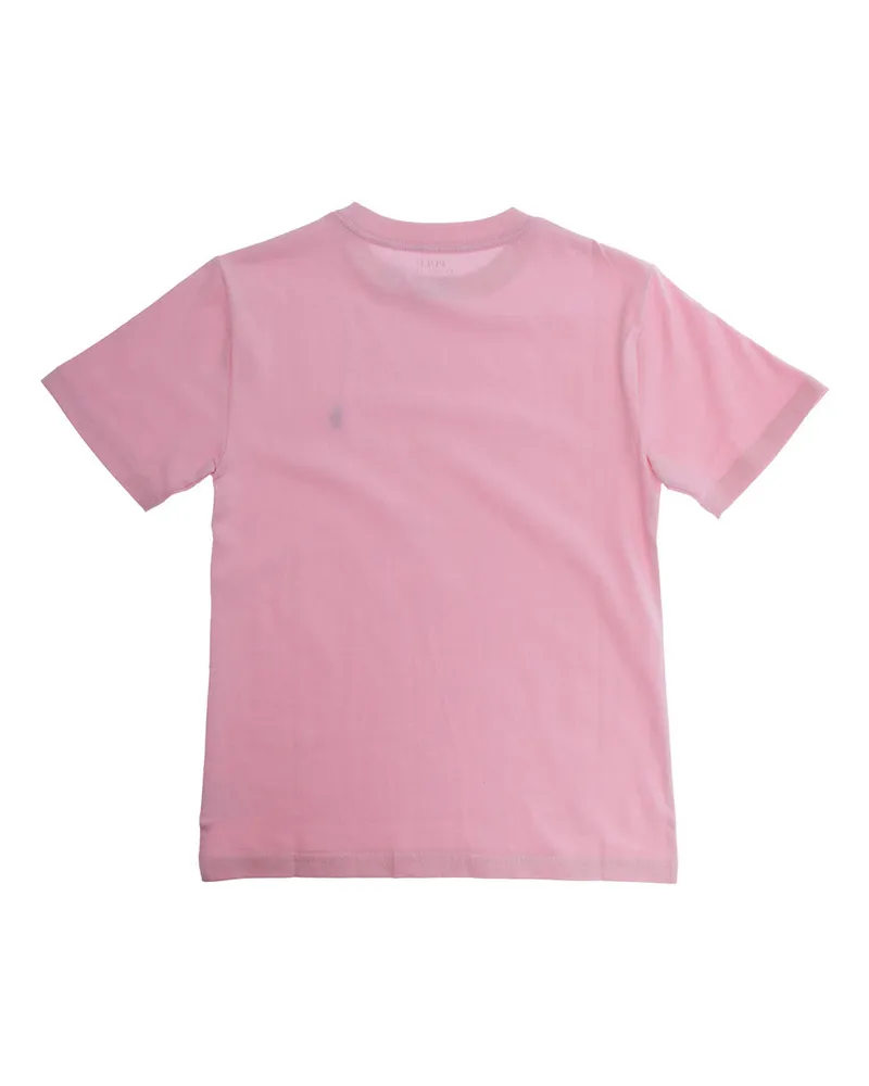 Ralph Lauren Logo-Embroidered T-Shirt — Pink Pink