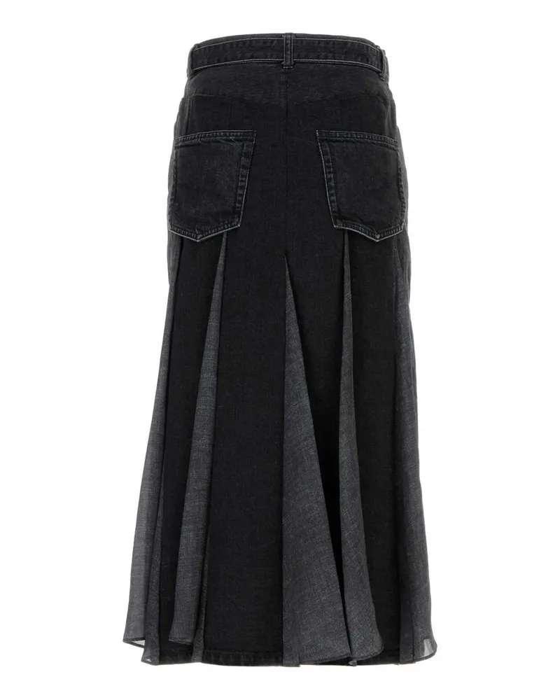 Sacai 2608470 001 Black Exterior: Cotton Cupro Camicie Shirt Black