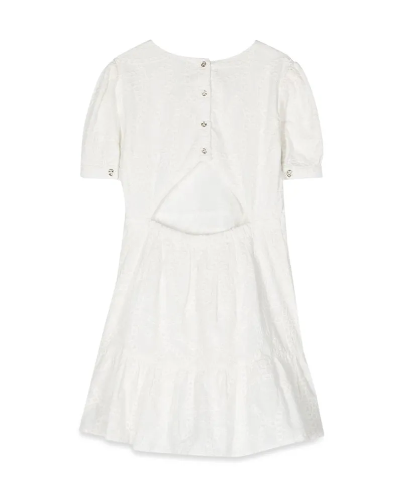 Michael Kors Short-Sleeved Cotton Dress — White White