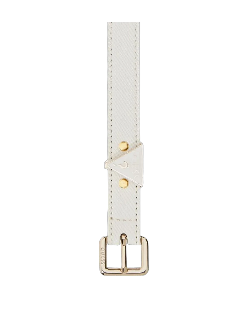Guess Women's Belt Off White Polyester Accessories White