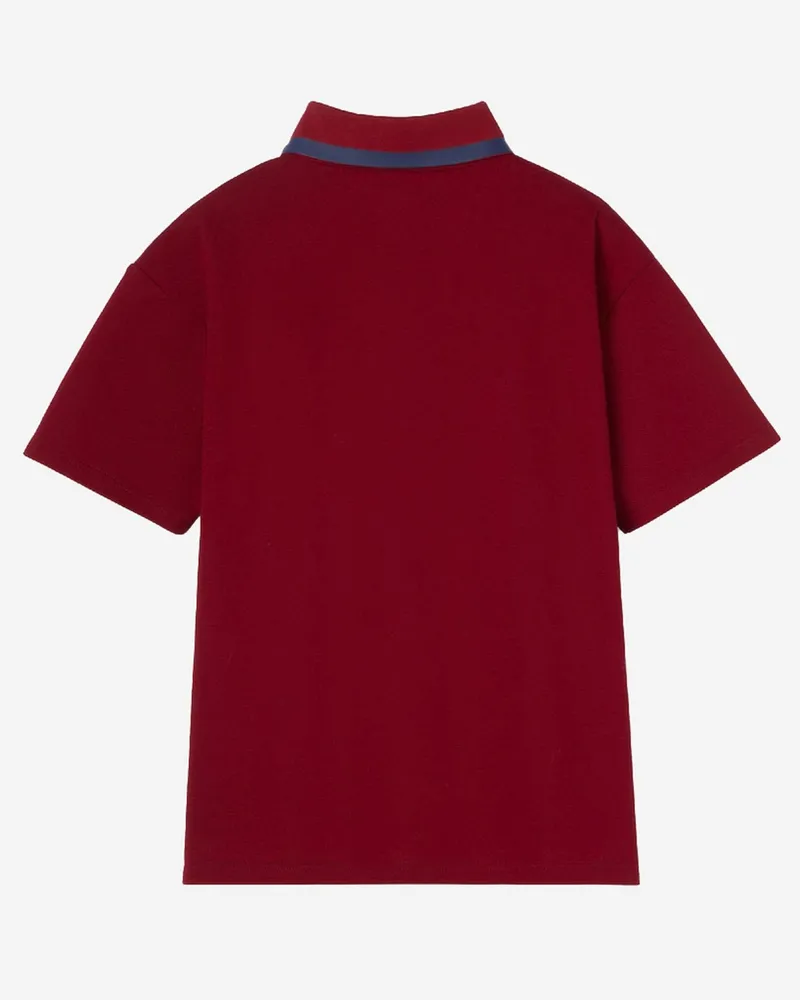 Gucci Stretch Cotton Logo Polo Shirt — Red Red