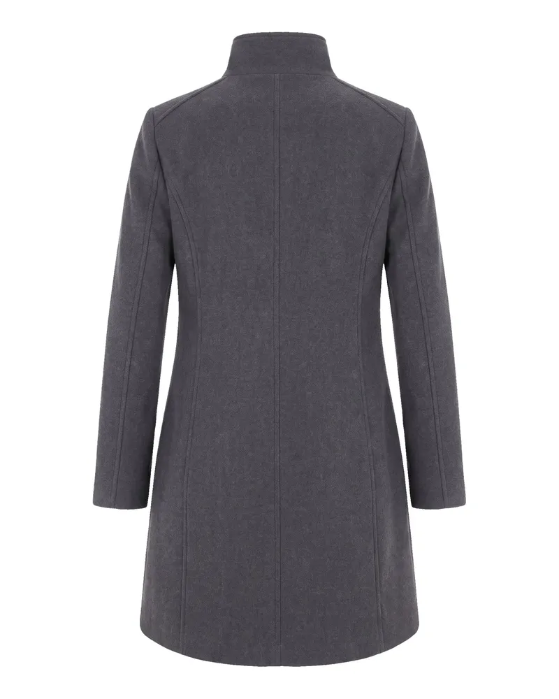 Liu Jo Wool Blend Tailored Coat — Gray Gray