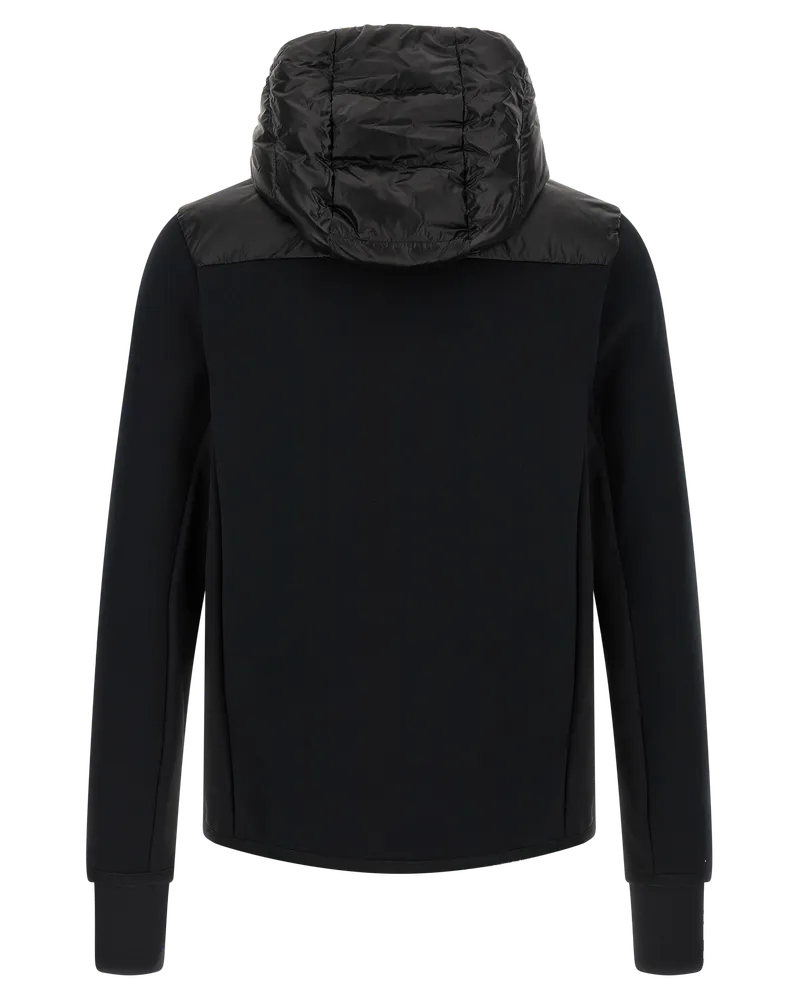 Moncler Quilted Hybrid Down Jacket — Black Black