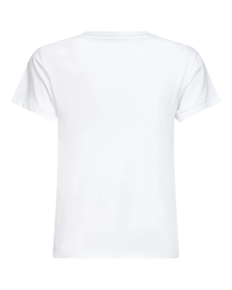 Ralph Lauren Women Crewneck T-Shirt Classic-Fit White Cotton T-Shirts & Jerseys White