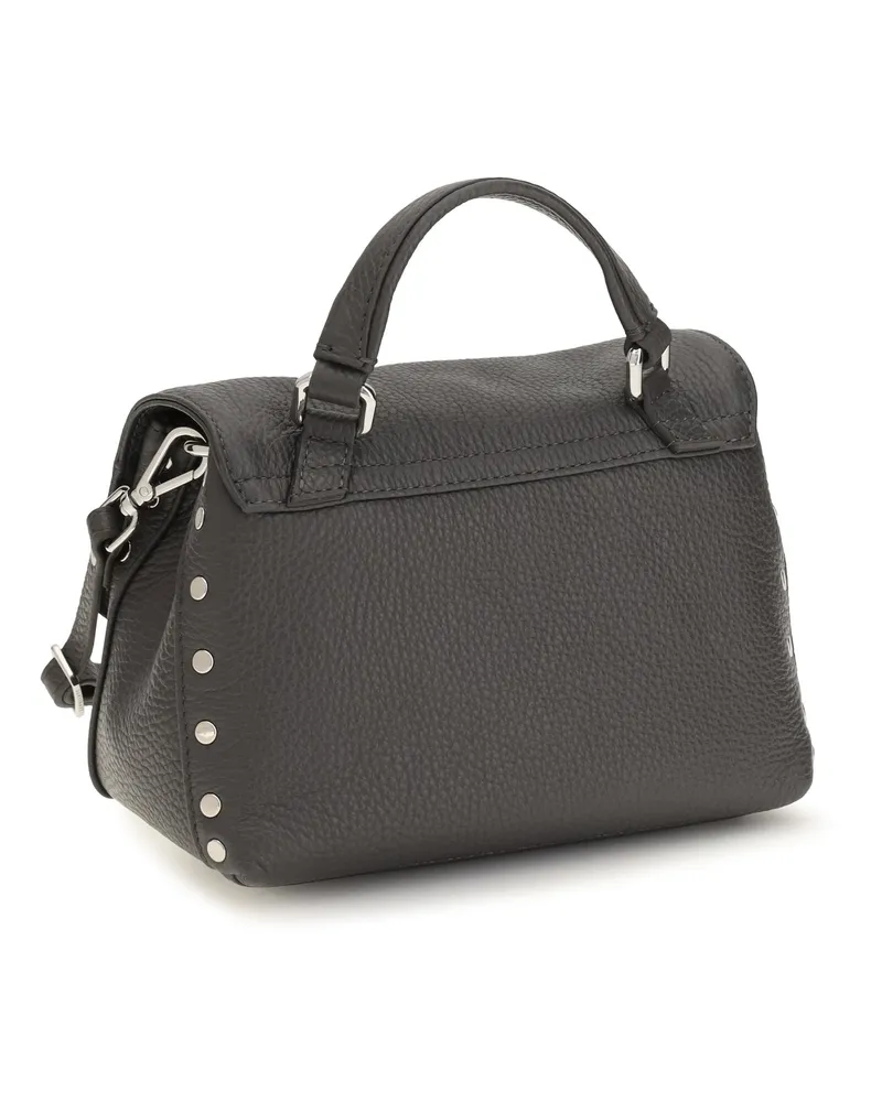 Zanellato Women's Handbag Baby Postina Daily Grey Vulcano Calf Leather Handbags Hand Bags Gray