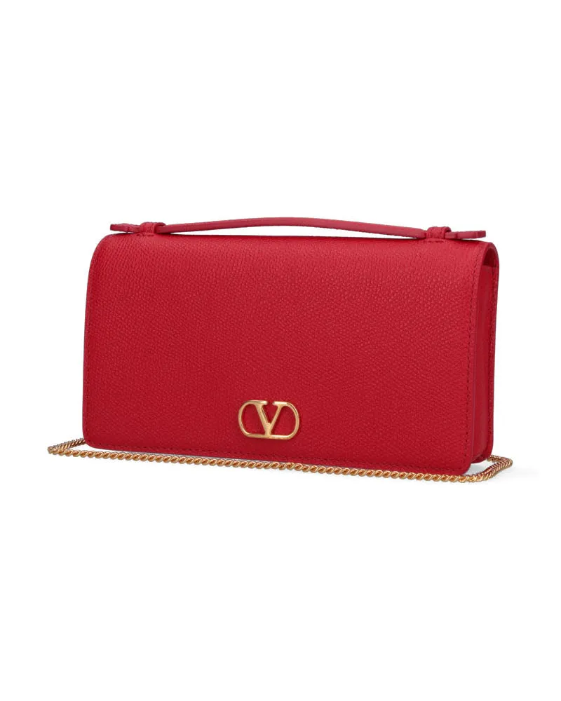 Valentino Garavani Women's Wallets Red Calf Leather Red
