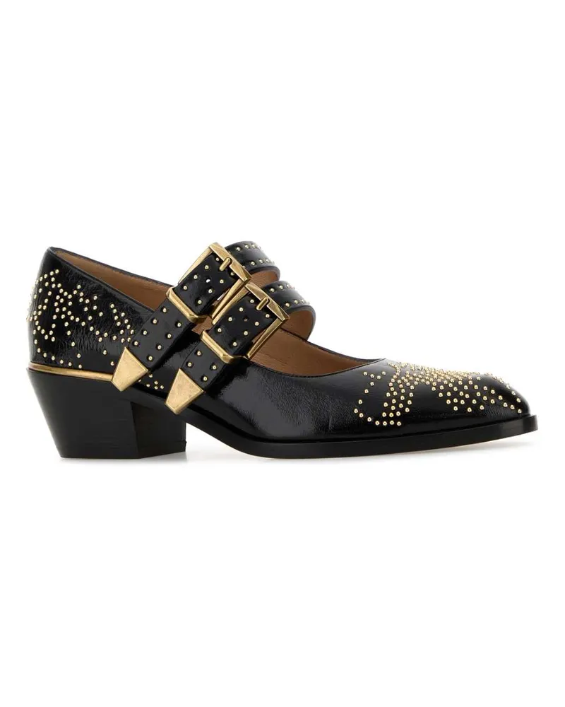 Chloé Women's Black Leather Susan Pumps Scarpe Con Tacco Black