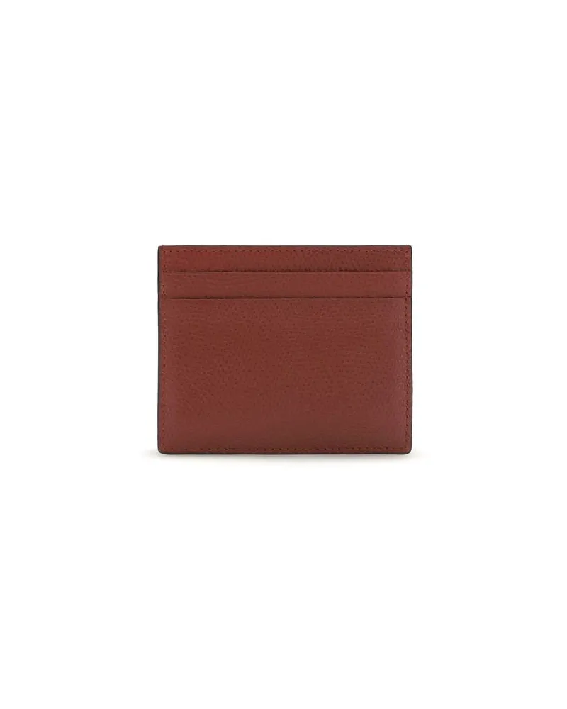 Valentino Garavani Men's Bordeaux Calf Leather Bos Taurus Wallet Brown