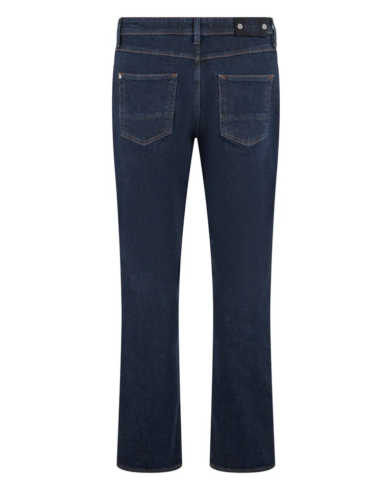 Stone Island Men's Slim Fit Jeans Dark Blue Denim Cotton Slim-Fit Navy
