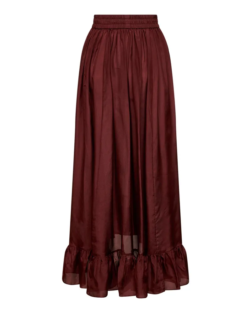 Zimmermann Women's Maxi Skirt Aster Merlot Silk Purple Purple