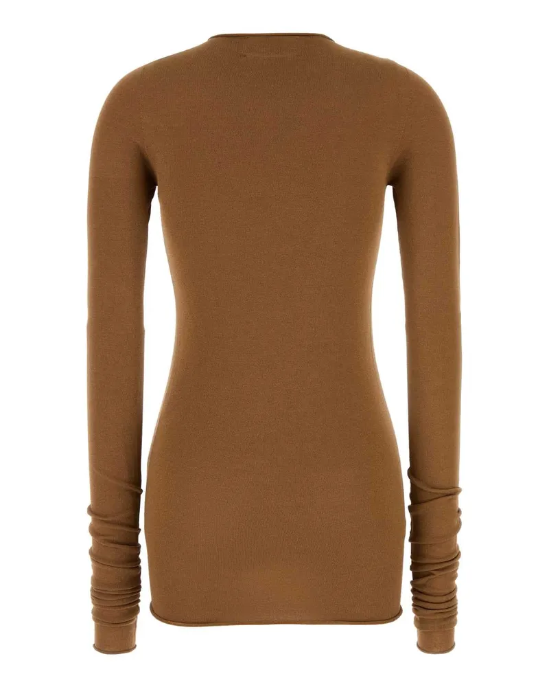 ARMARIUM Women Caramel Viscose Blend Sita Top Brownish-Red Exterior: Polyester Maglie Brown
