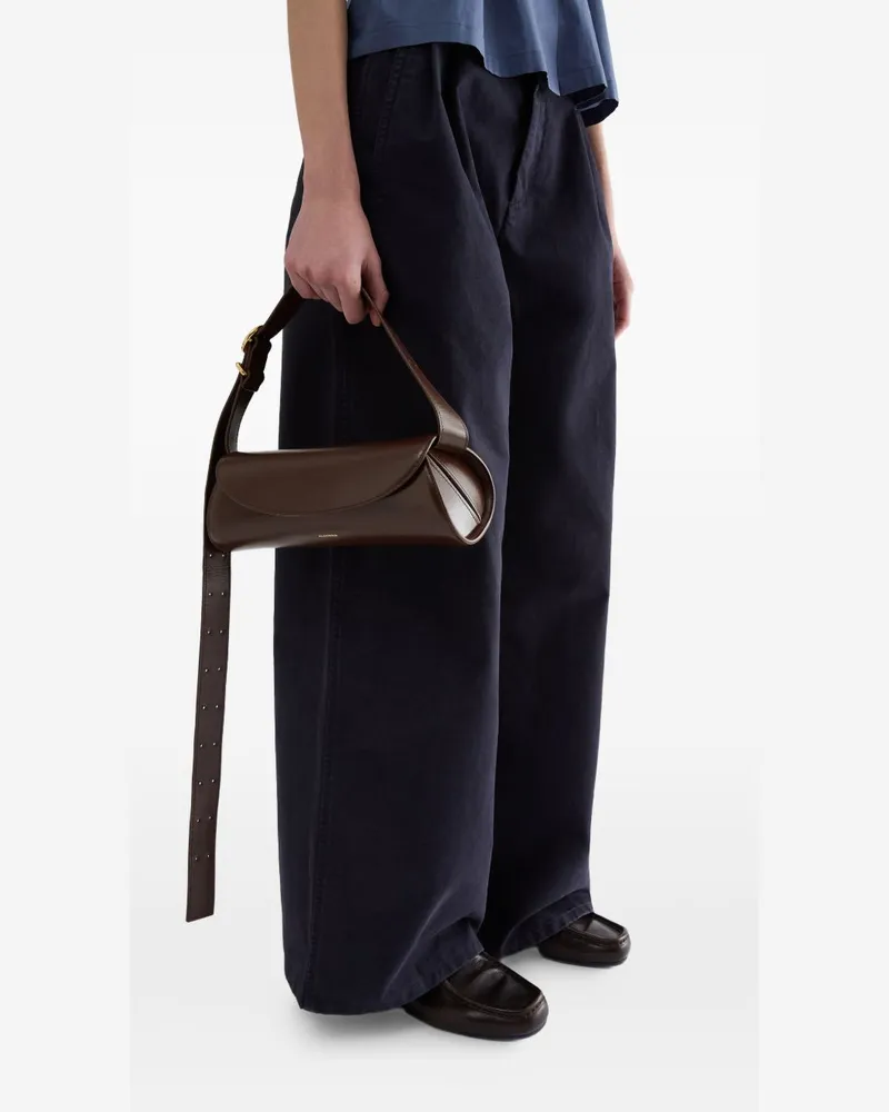 Jil Sander Cannolo Shoulder Bag — Brown Brown