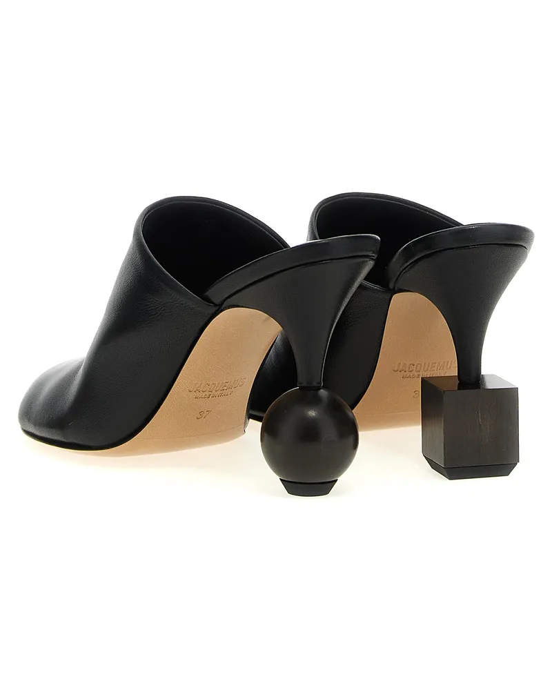 Jacquemus Women's Black Lamb Leather High Heel Pumps Black