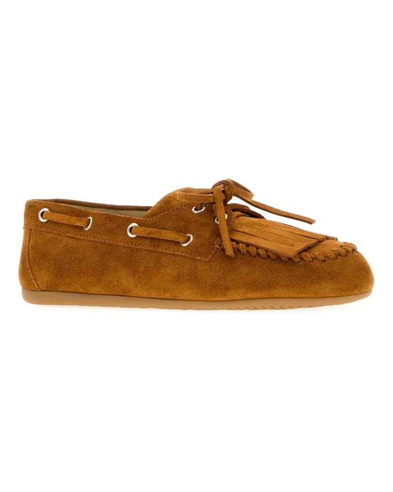Miu Miu Suede Loafer — Brown Brown