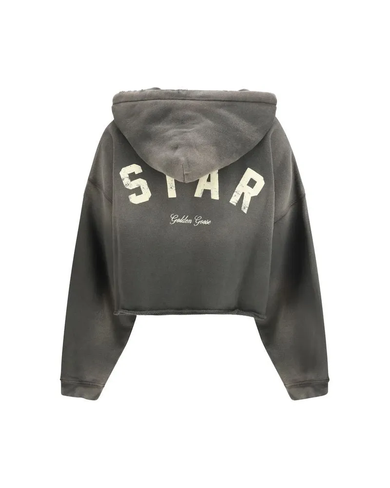 Golden Goose Women Gray Cotton Sweatshirt Clothing Gray