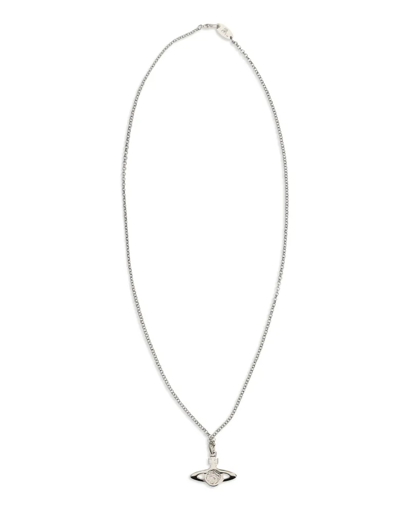 Vivienne Westwood Women's Orb Mini Necklace Platinum - Crystal Brass Necklaces Silver