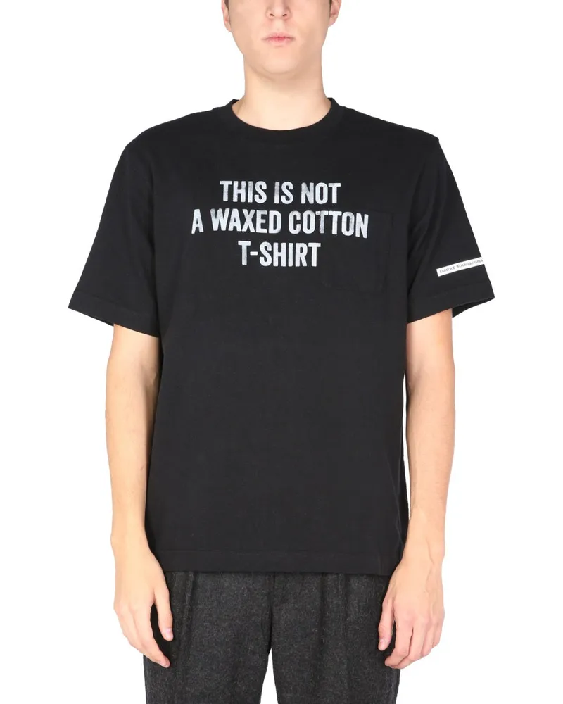 Barbour Printed Cotton T-Shirt — Black Black