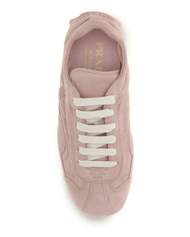 Prada Women's Sneakers Montecarlo Re-Edition Lambskin Peach Upper: Trainers Pink