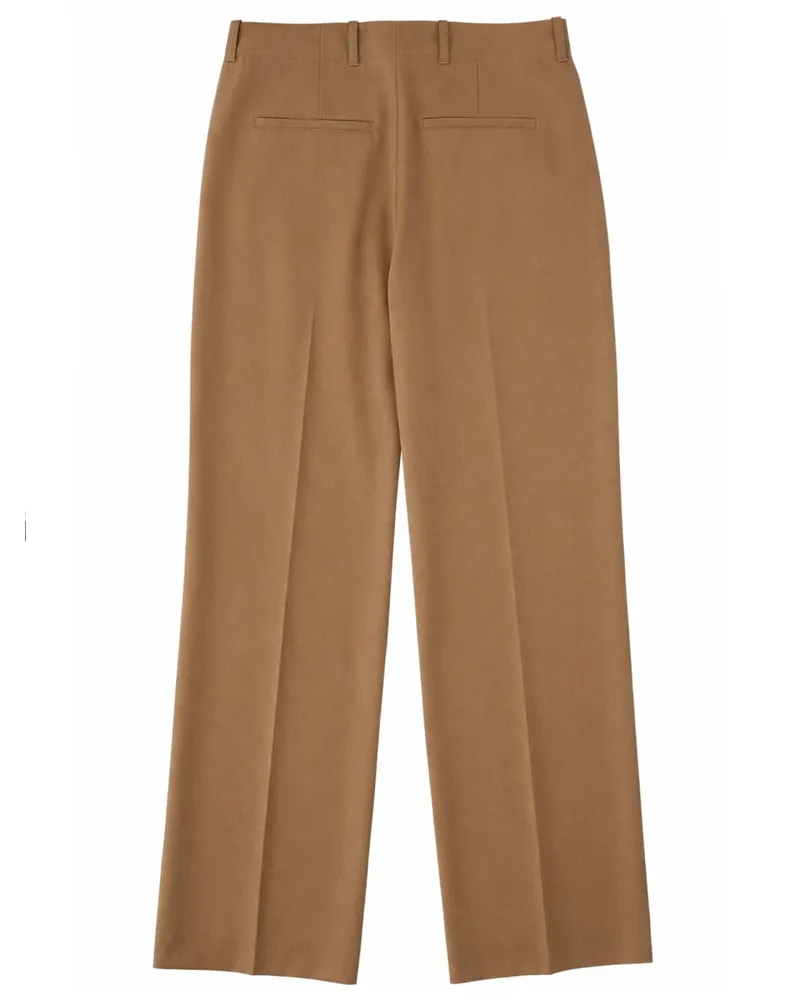 Our Legacy Tailored Pleated Virgin Wool Trousers — Brown Brown