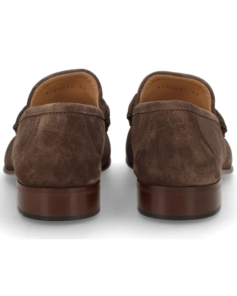 Valentino Garavani VLogo Signature Leather Loafer — Brown Brown