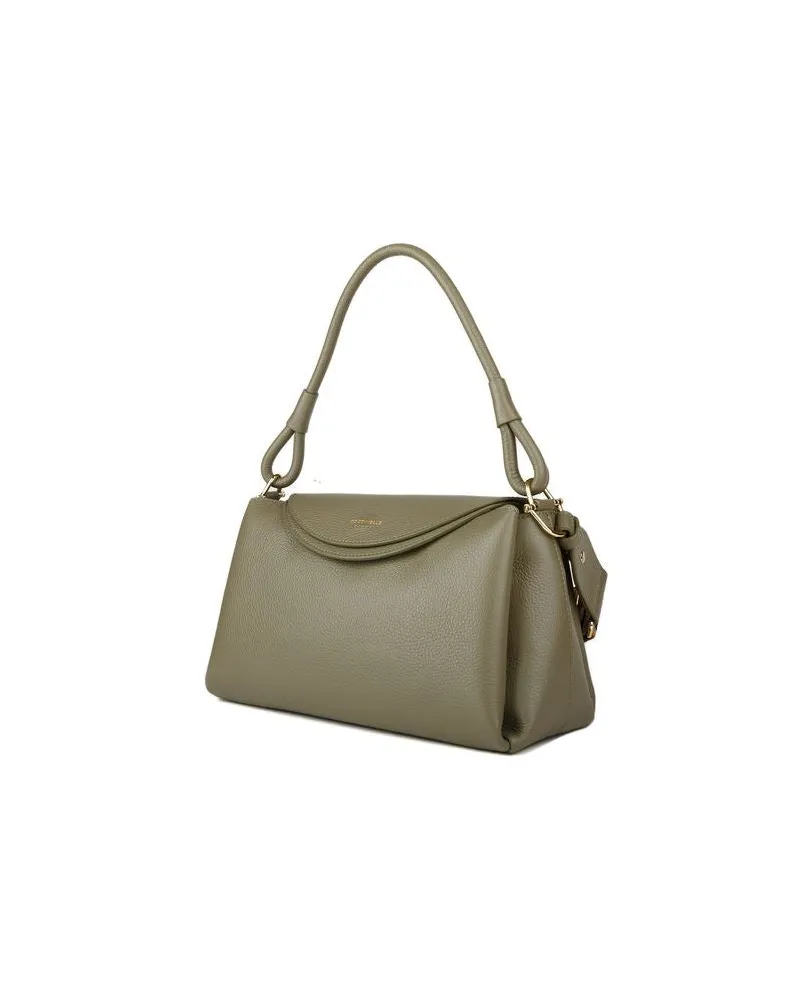 Coccinelle Women's Shoulder Bag Laurel Green Cow Leather - Shoulder-Bags Green
