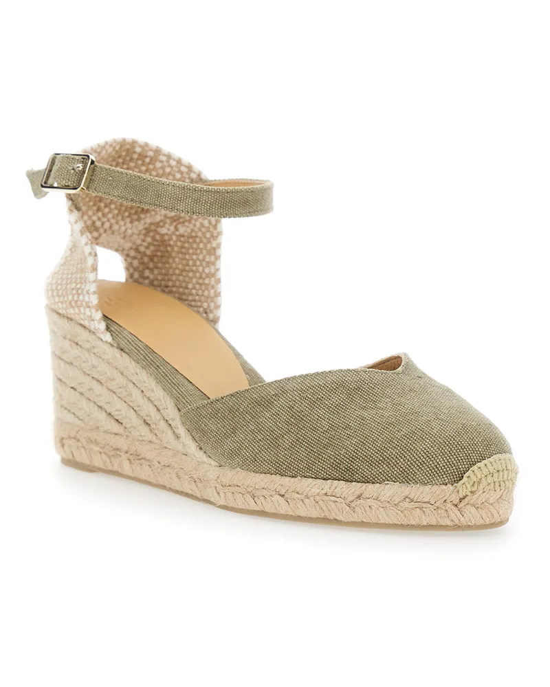 Castañer Women's Wedges Chiarita Green Textile Shoe Green