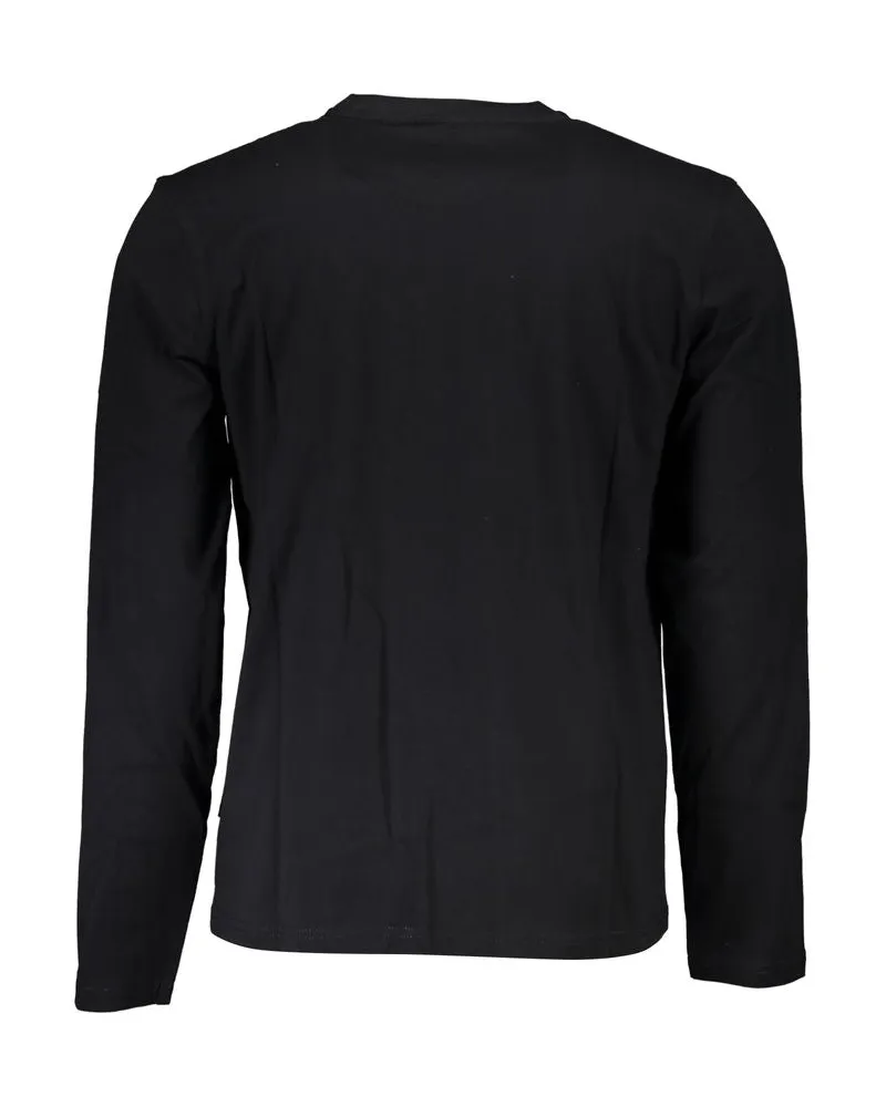 Napapijri Logo-Embroidered Cotton T-Shirt — Black Black