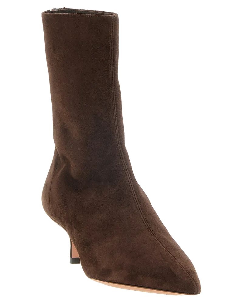 Aquazzura Montmartre Ankle Boot — Brown Brown