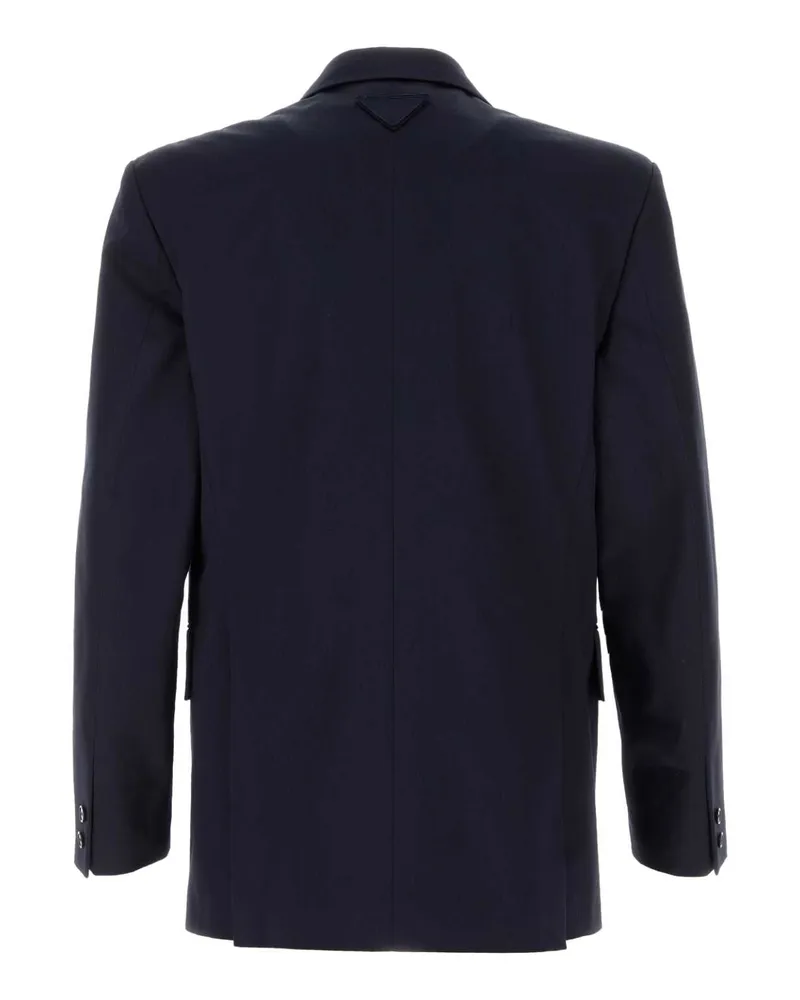 Prada Men's Double-Breasted Cotton Blazer Navy Blazers Navy