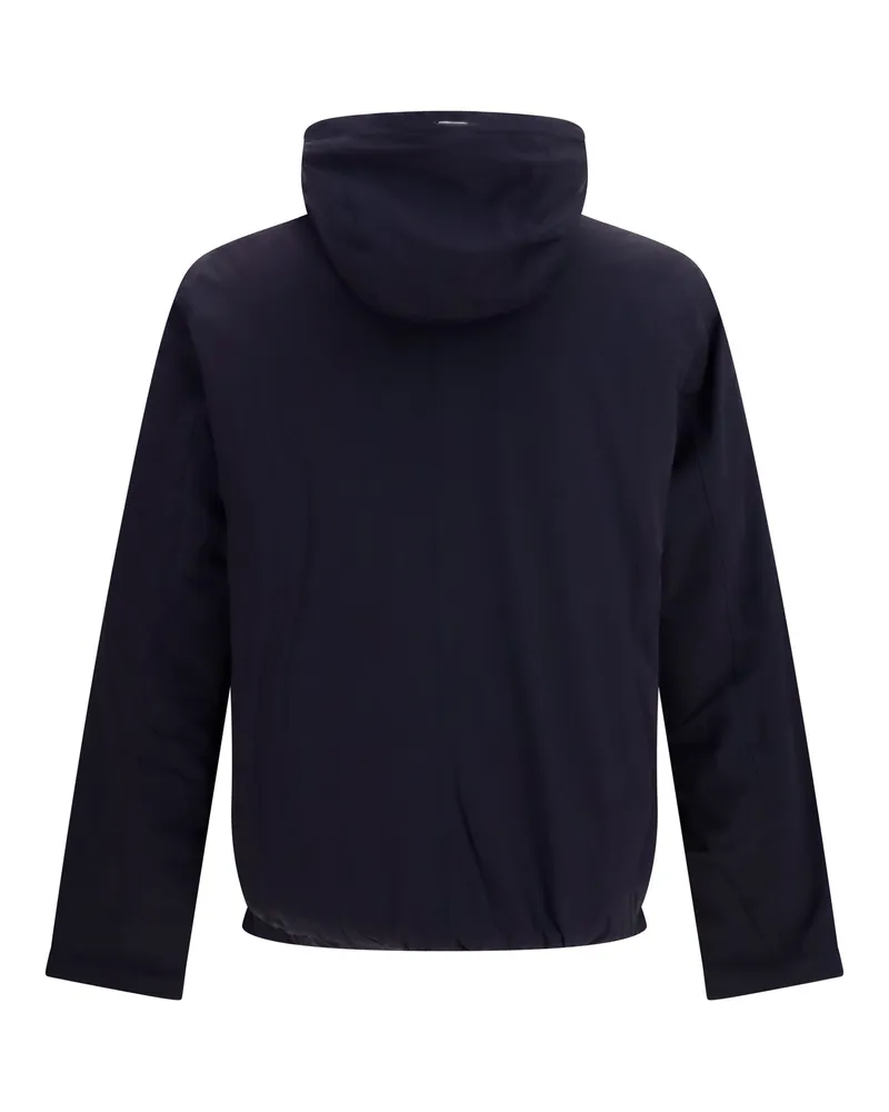Herno Hooded Nylon Down Down Jacket — Navy Navy