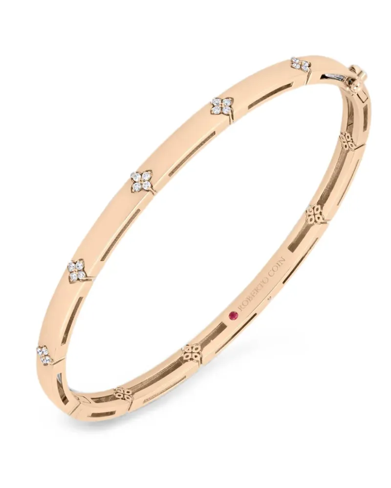 Roberto Coin Women's 18kt Rose Gold Diamonds Bracelet Aw26 W Rose