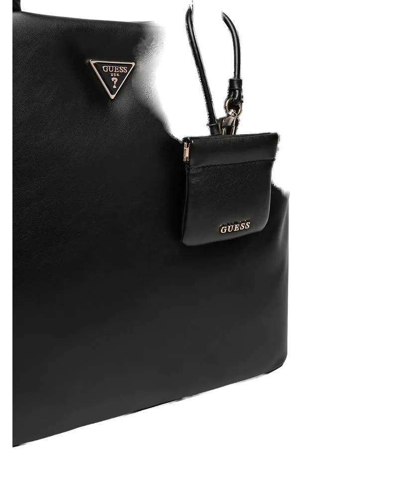 Guess Women's Tote Bag Black Polyurethane - Tote-Bags Black