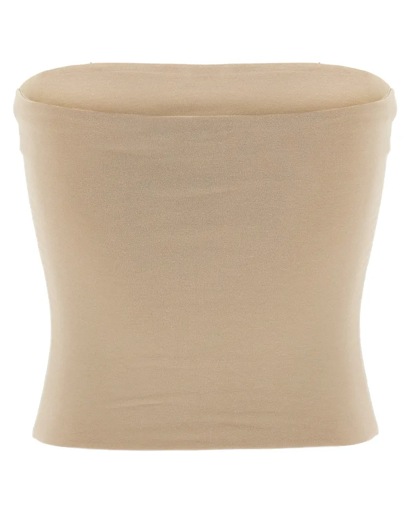 Brunello Cucinelli Women's Beige Cotton Sleeveles T-Shirt Beige