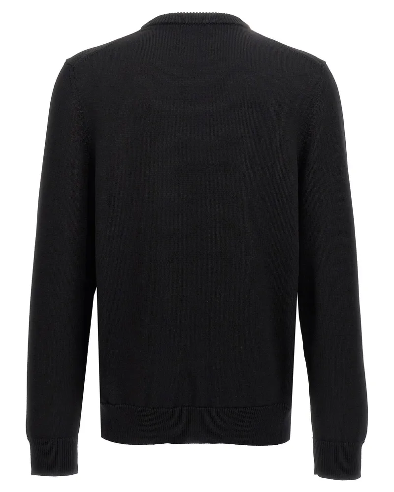 Dolce & Gabbana DG Intarsia Wool Sweater — Black Black