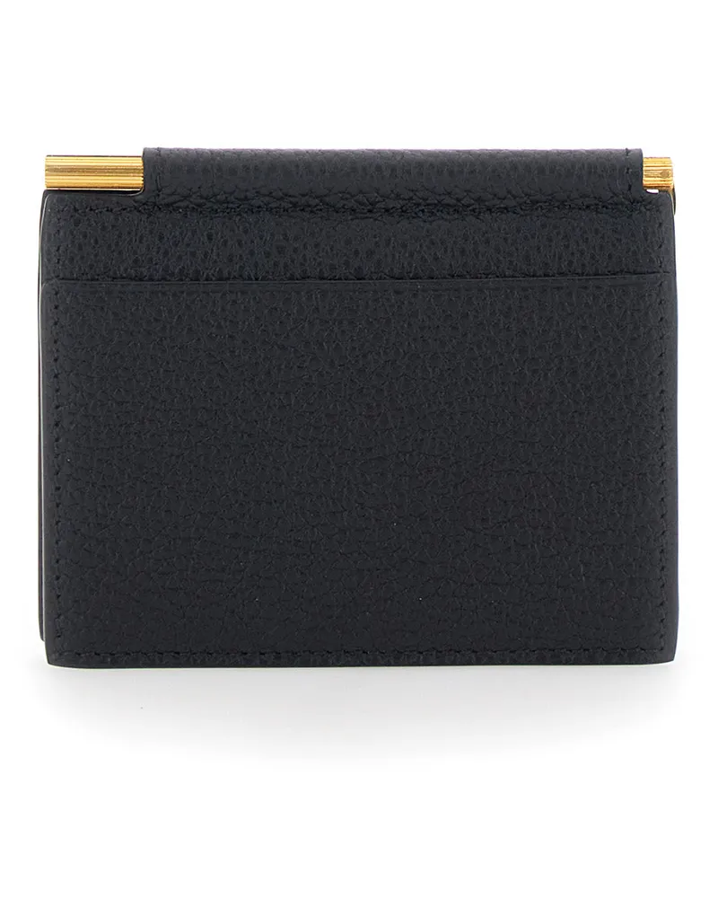 Tom Ford Men's Bi-Fold Leather Wallet Black Calf Black