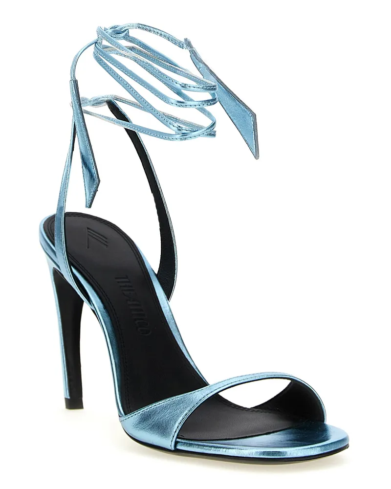 ATTICO Women's Blue Calfskin Stiletto Heel Sandals Blue