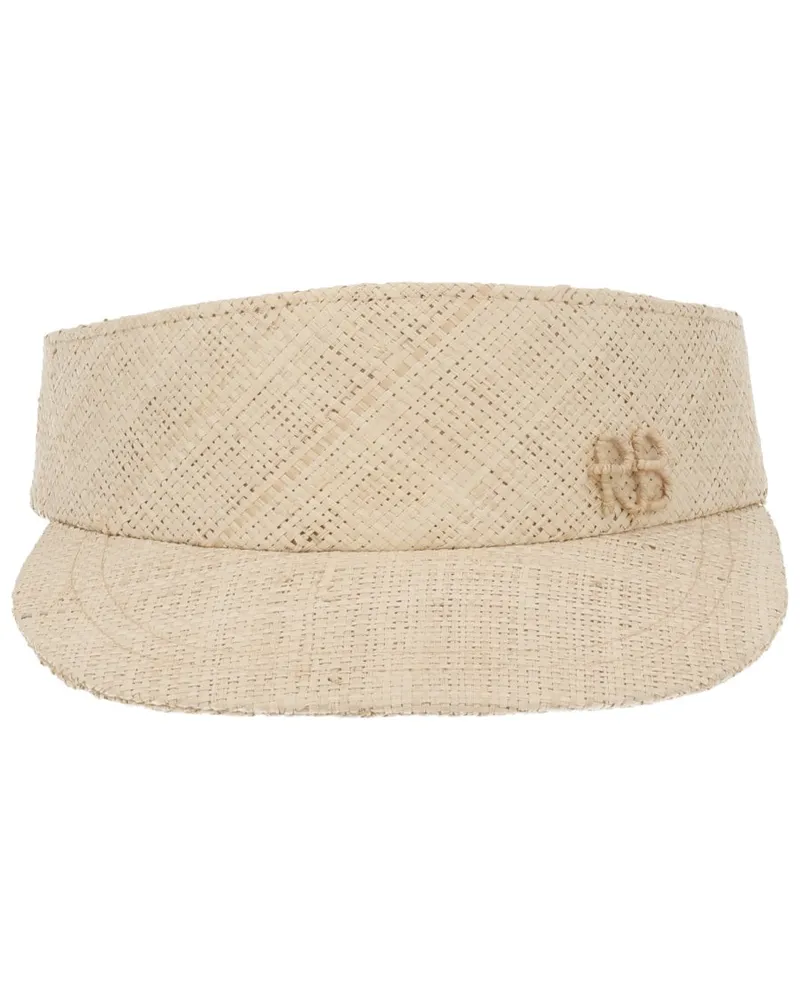 RUSLAN BAGINSKIY KZR035SS26_STR-SRBNATURALSTRAW Straw Visor — Ivory Ivory