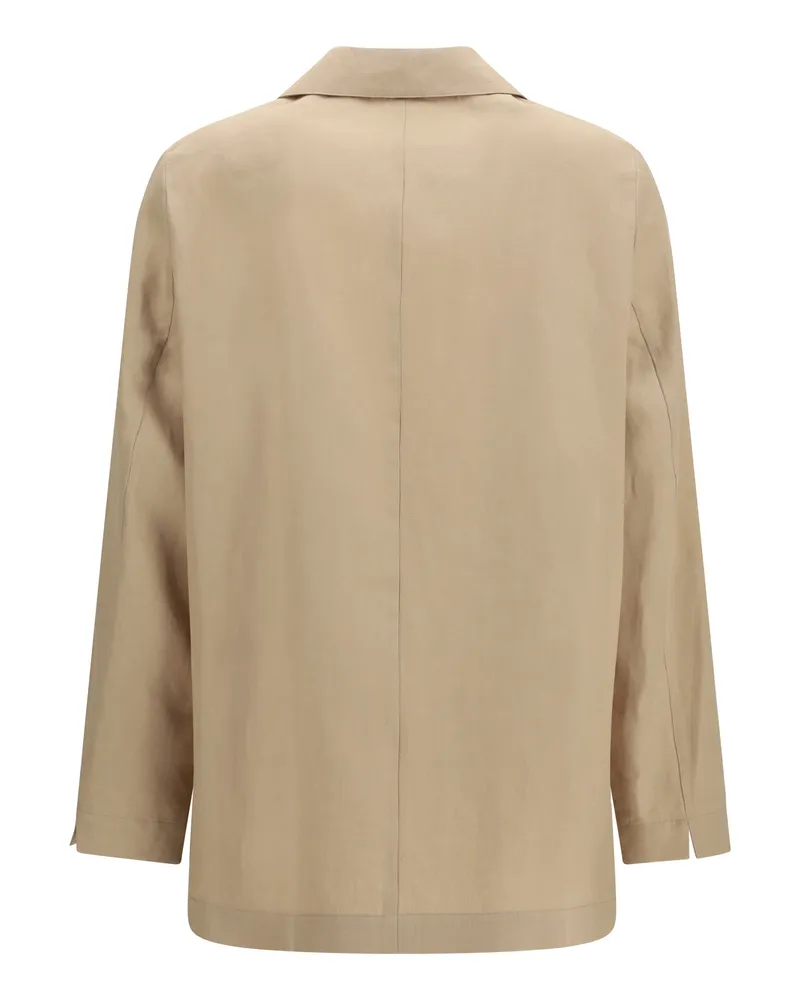 LARDINI Women's Single-Breasted Wool And Cotton Jacket 250 Ovis Aries; Blazers & Vests Beige