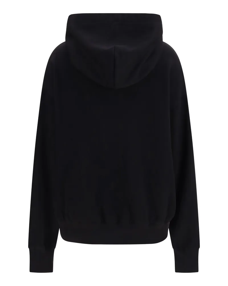 Dolce & Gabbana Women's Cotton Hooded Sweatshirt With Logo Patch Nero Sweatshirts Sweater Black