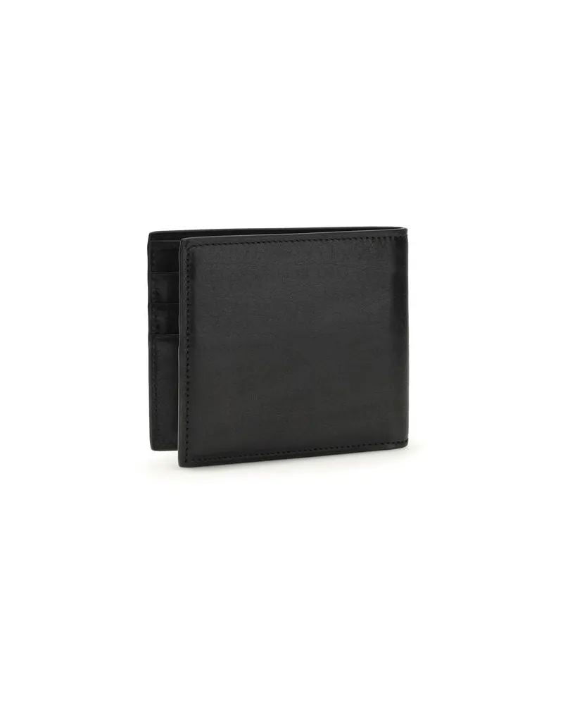 Dolce & Gabbana Men's Black Calf Leather Bos Taurus Wallet Black