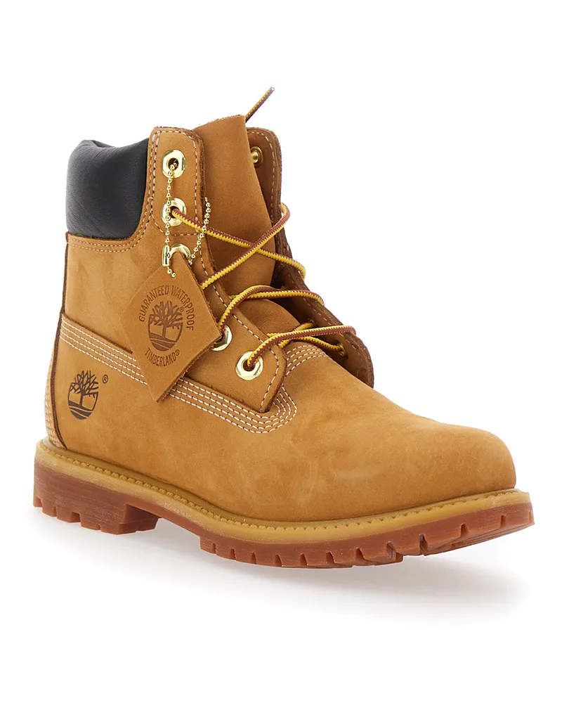 Timberland Women's Beige Water-Proof Nubuck Leather Boots Beige