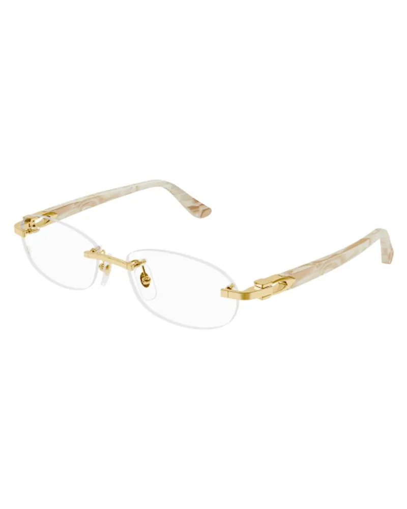 Cartier CT0455OJ Smooth Golden Finish Metal Sunglasses — Gold Gold