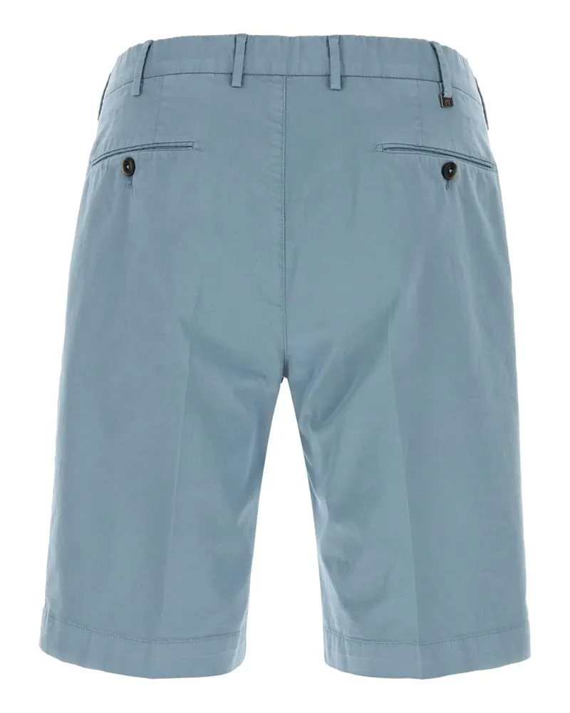 PT TORINO Men's Light-Blue Stretch Cotton Bermuda Shorts Y306 Exterior: Elastane Blue